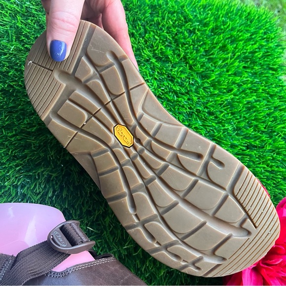 CHACO CHACOS CHACO'S BROWN LEATHER CLOGS ADJUSTABLE STRAP 8.5 MARY JANES - Picture 7 of 14